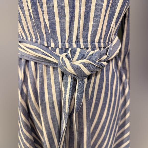 Eliza J - Striped Off-Shoulder Blue Dress - Picture 4 of 8